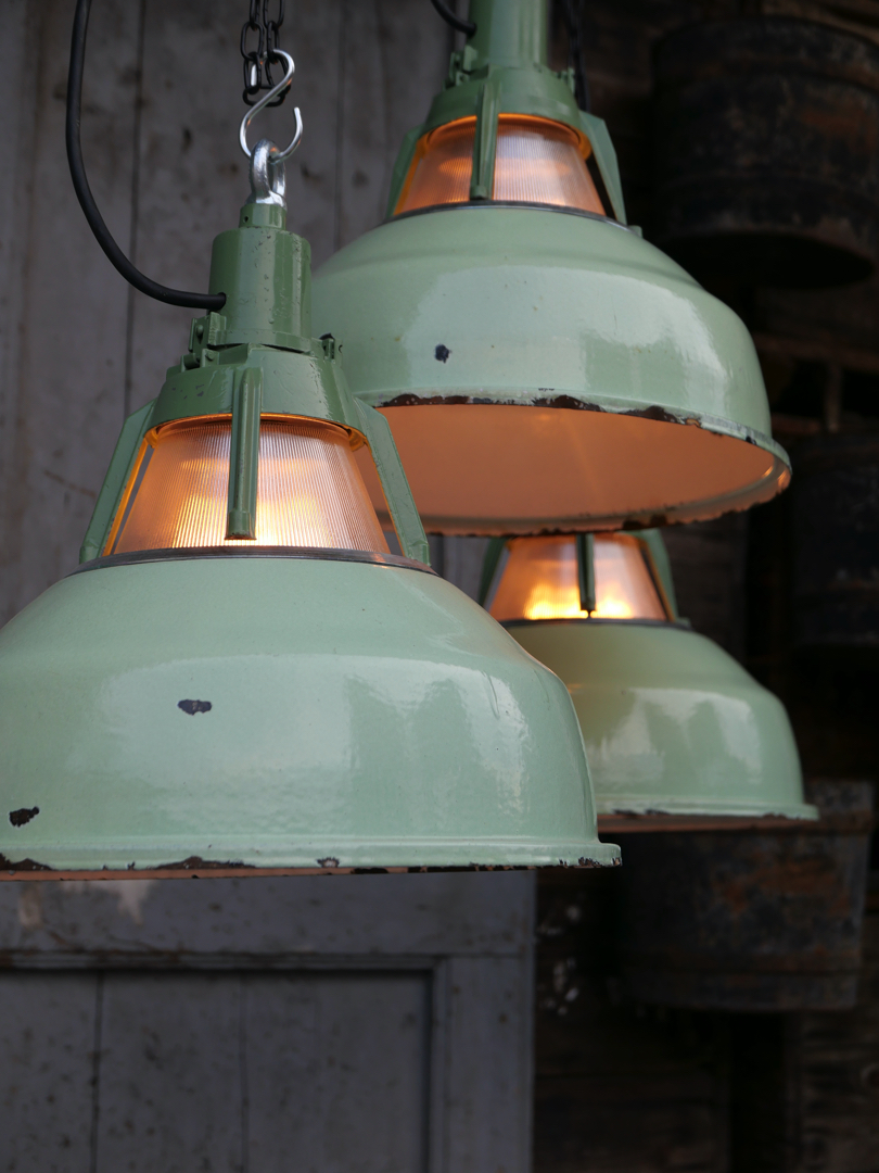 lampe abat jour vert